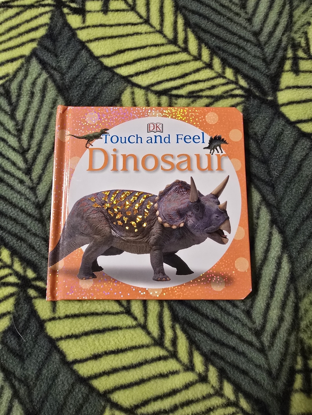 DK Touch and Feel Dinosaur Board Book - Orange